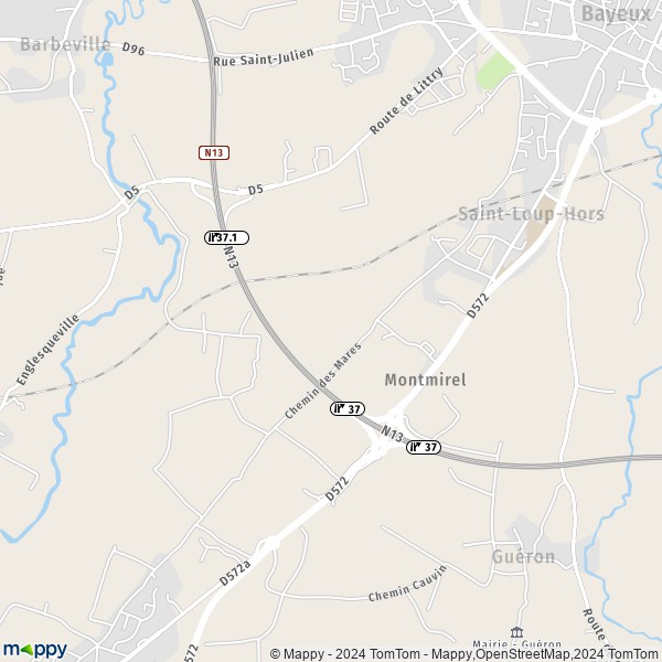 La carte pour la ville de Saint-Loup-Hors 14400