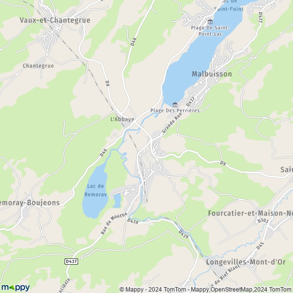 La carte pour la ville de Labergement-Sainte-Marie 25160