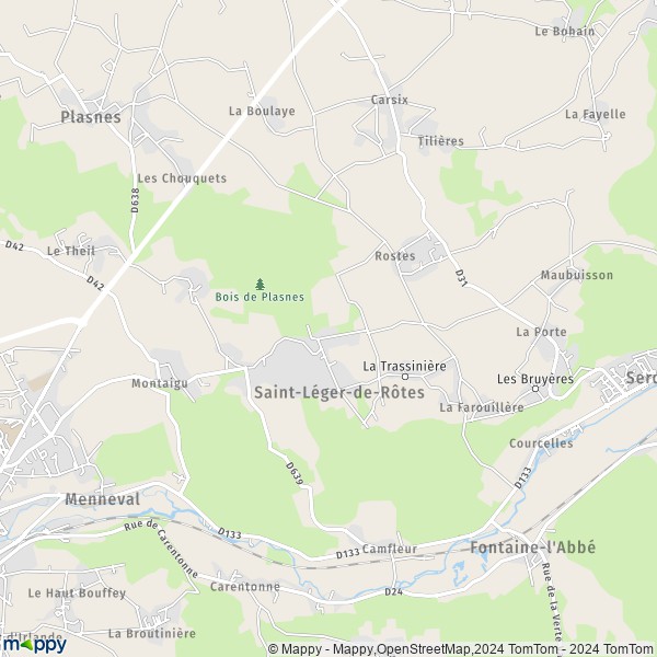 La carte pour la ville de Saint-Léger-de-Rôtes 27300