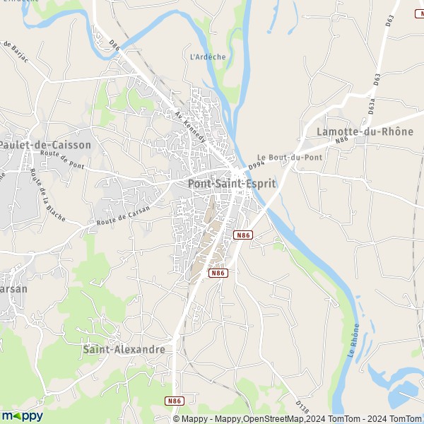 La carte pour la ville de Pont-Saint-Esprit 30130