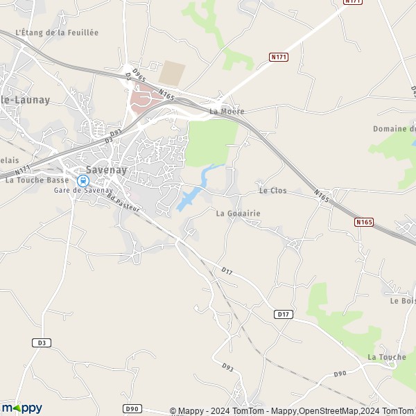 La carte pour la ville de Savenay 44260