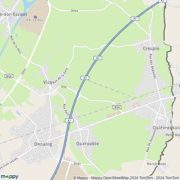 La carte pour la ville de Quarouble 59243