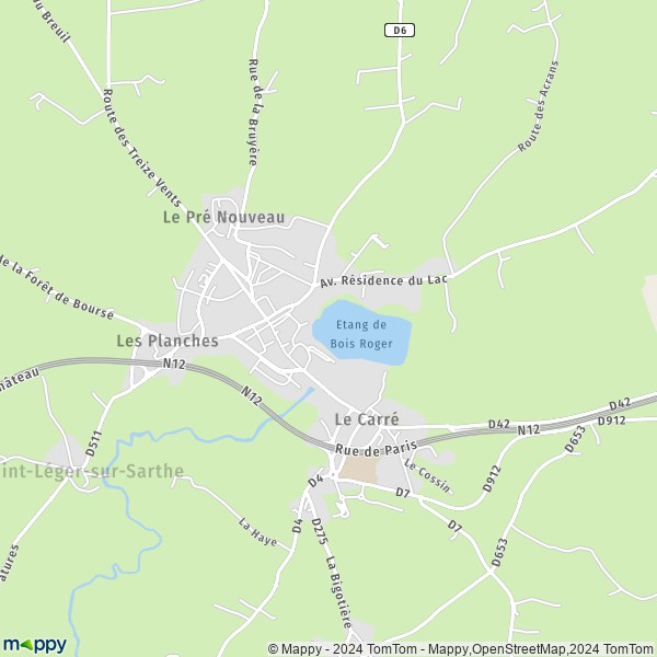 La carte pour la ville de Le Mêle-sur-Sarthe 61170
