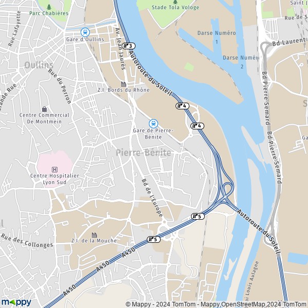 La carte pour la ville de Pierre-Bénite 69310