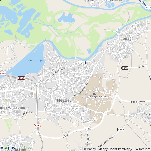 La carte pour la ville de Meyzieu 69330