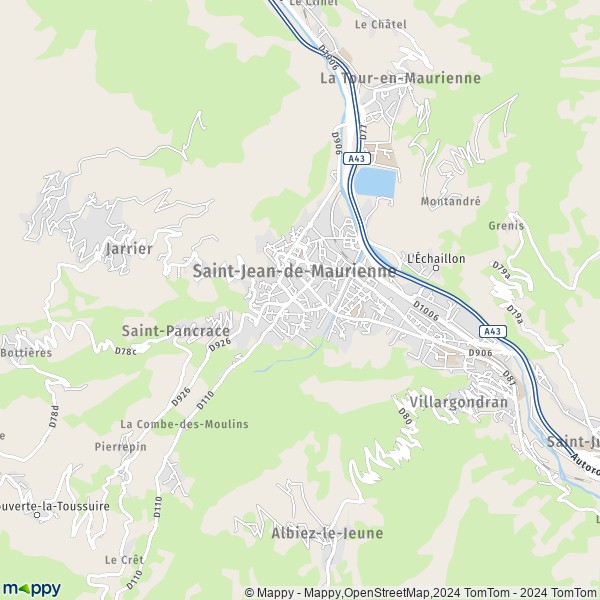 La carte pour la ville de Saint-Jean-de-Maurienne 73300