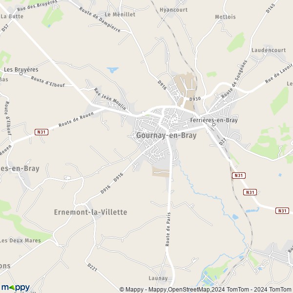La carte pour la ville de Gournay-en-Bray 76220