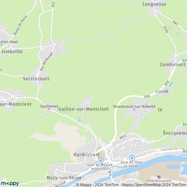 La carte pour la ville de Gaillon-sur-Montcient 78250