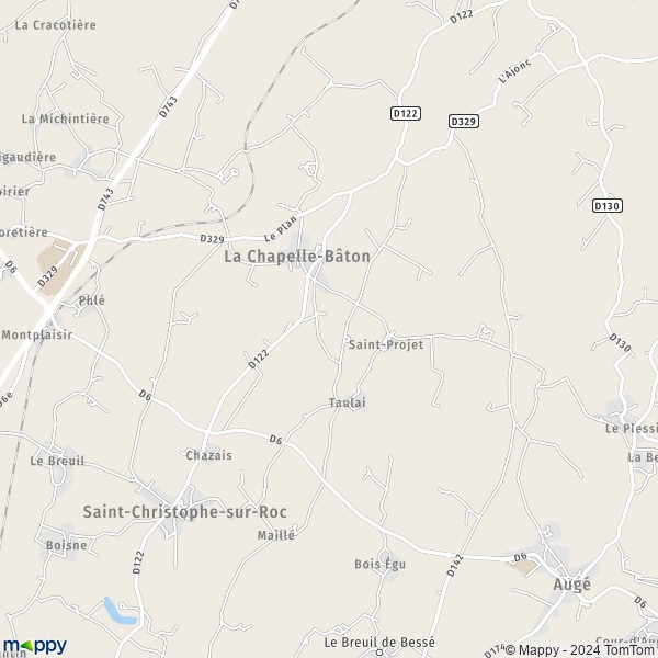 La carte pour la ville de La Chapelle-Bâton 79220