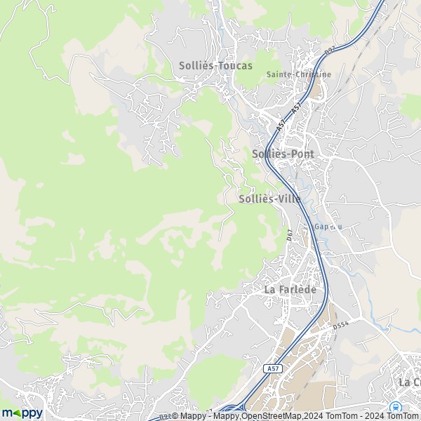 La carte pour la ville de Solliès-Ville 83210
