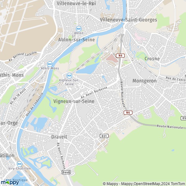 La carte pour la ville de Vigneux-sur-Seine 91270