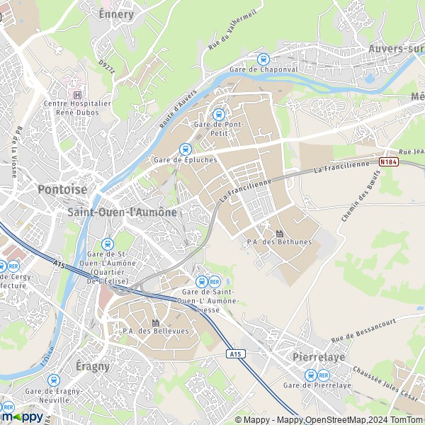 La carte pour la ville de Saint-Ouen-l'Aumône 95310